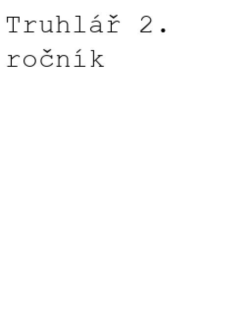 Truhlář 2. ročník